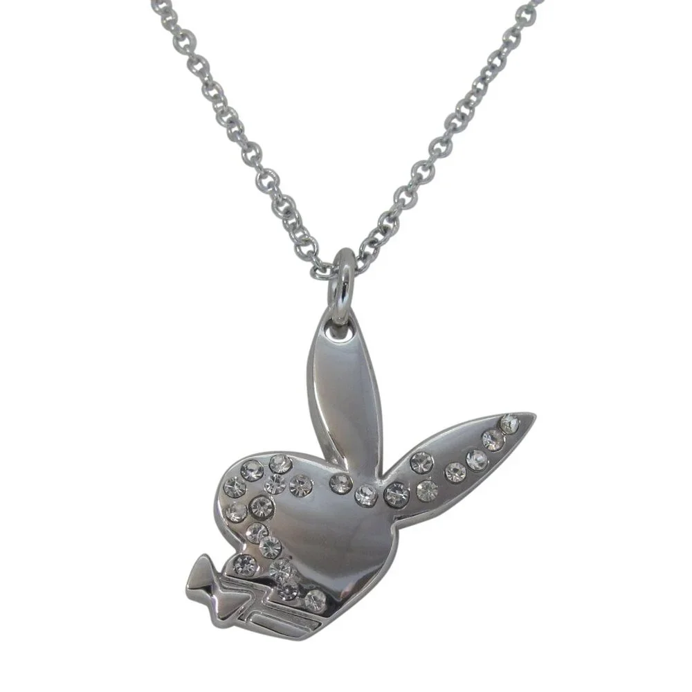Playboy Necklace Bunny Pendant Swarovski Crystals NWT Authentic RARE Licensed xo - Picture 8 of 9